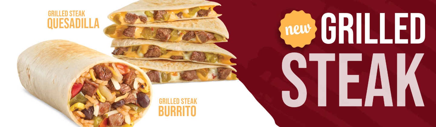 New Grilled Steak. Try it today! Order Now.